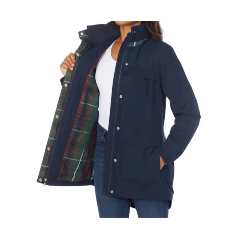 Pendleton Softshell Rain Jacket Women M Navy Blue… - image 1